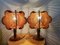 Mid-Century Frencg Wood Straw Wooden Bedside Table Lamps, 1960s, Set of 2 4