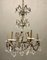 Italian Silver Crystal Chandelier, 1940s 1