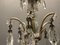 Antiker italienischer Kronleuchter aus versilbertem Kristallglas, 1940er 7