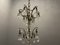 Antiker italienischer Kronleuchter aus versilbertem Kristallglas, 1940er 14