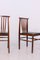 Vintage American Leather and Wood Chairs, Set of 4, Image 7