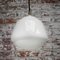 Lámpara colgante industrial vintage de vidrio opalino blanco, Imagen 7