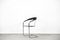 Sedia da scrivania Canasta vintage minimalista in pelle nera di Arrben, Italia, Immagine 7