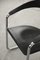 Sedia da scrivania Canasta vintage minimalista in pelle nera di Arrben, Italia, Immagine 10