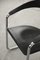 Vintage Italian Minimalist Black Leather Canasta Desk Chair from Arrben, 1970s 10