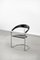 Sedia da scrivania Canasta vintage minimalista in pelle nera di Arrben, Italia, Immagine 6