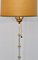 Lámpara de pie Mid-Century de metal dorado blanco, años 50, Imagen 7