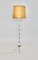 Mid-Century White Golden Metal Floor Lamp, Italy, 1950s 5