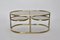Space Age Brass Plated Oval Sofa Table, Italy, 1960s 1