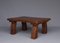 Tavolino da caffè brutalista Mid-Century in legno massello, Immagine 14