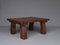 Tavolino da caffè brutalista Mid-Century in legno massello, Immagine 3