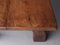 Tavolino da caffè brutalista Mid-Century in legno massello, Immagine 6