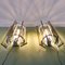 Italian Smoked & Clear Glass Sconces in Style of Veca, 1970s, Set of 2 3