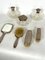 Italian Silver Plated and Blown Murano Glass Bathroom Set, 1940s, Set of 7 4