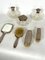 Italian Silver Plated and Blown Murano Glass Bathroom Set, 1940s, Set of 7, Image 4