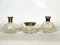 Italian Silver Plated and Blown Murano Glass Bathroom Set, 1940s, Set of 7, Image 2