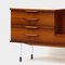 Mid-Century Modern Dressing Table in Rosewood with Mirror and Adjustable Legs, Image 2