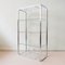 Vintage Polished Chrome & Glass Bookshelf, 1970s, Image 1