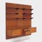 Mid-Century Wall Unit System in Teak with Floating Sideboard and Bookshelves 4