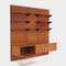 Mid-Century Wall Unit System in Teak with Floating Sideboard and Bookshelves, Image 3