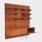 Mid-Century Wall Unit System in Teak with Floating Sideboard and Bookshelves, Image 5