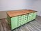 Modular Pharmacy Cupboard in Green Wood, Set of 2 17