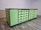 Credenza da farmacia modulare in legno verde, set di 2, Immagine 19