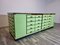 Modular Pharmacy Cupboard in Green Wood, Set of 2 19