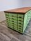 Credenza da farmacia modulare in legno verde, set di 2, Immagine 20