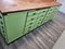 Credenza da farmacia modulare in legno verde, set di 2, Immagine 8