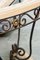 Console Table in Patinated Iron and Crystal, Image 13