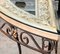 Console Table in Patinated Iron and Crystal, Image 6