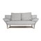 Blue Gray Leather Two-Seater 1600 Couch with Function by Rolf Benz 1