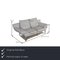 Blue Gray Leather Two-Seater 1600 Couch with Function by Rolf Benz, Image 2