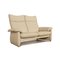 Cream Leather Two-Seater Laauser Sofa, Image 7