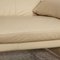 Cream Leather Two-Seater Laauser Sofa 4