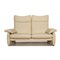 Cream Leather Two-Seater Laauser Sofa, Image 1