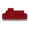 Red Fabric Three-Seater Cocoon Couch by Willi Schillig 1