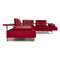 Canapé d'Angle Dono en Tissu Rouge avec Revêtement Partiel New par Rolf Benz 10