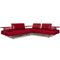 Canapé d'Angle Dono en Tissu Rouge avec Revêtement Partiel New par Rolf Benz 1
