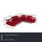 Red Fabric Dono Corner Sofa with Partial New Cover by Rolf Benz 2