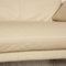 Cream Leather Three Seater Laaus Couch, Image 4