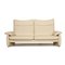 Cream Leather Three Seater Laaus Couch, Image 1