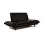 Black Leather Two Seater Rossini Couch with Function from Koinor 3