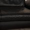 Black Leather Two Seater Rossini Couch with Function from Koinor 4