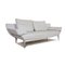 Blue Gray Leather Three-Seater 1600 Couch with Function by Rolf Benz 7