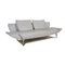 Blue Gray Leather Three-Seater 1600 Couch with Function by Rolf Benz 3