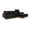 Black Leather Conseta Corner Sofa from Cor, Image 1