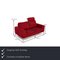 Red Fabric Cocoon Sofa Set by Willi Schillig, Set of 2 3