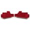 Red Fabric Cocoon Sofa Set by Willi Schillig, Set of 2 1